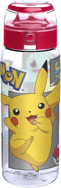 Zak Designs POKC-K952 Water Bottles, Plastic, Pokemon Pikachu
