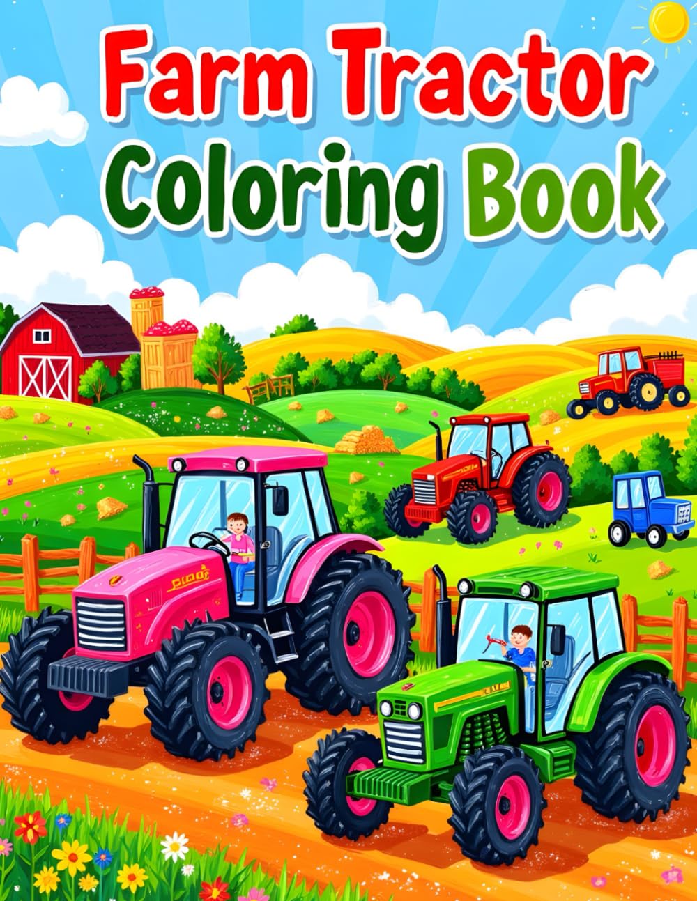 Farm Tractor Coloring Book
