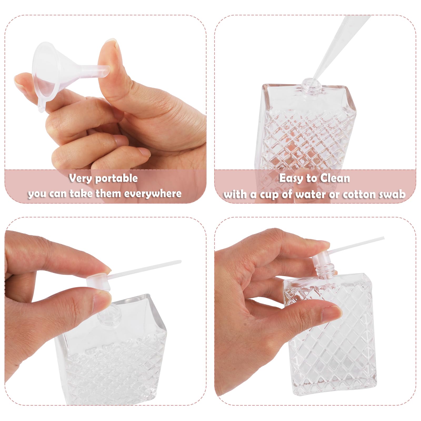 2x Nachfüllbare Parfümzerstäuber 100 Ml - Elegante Sprühflaschen Mit Pipette & Trichter Für Unterwegs