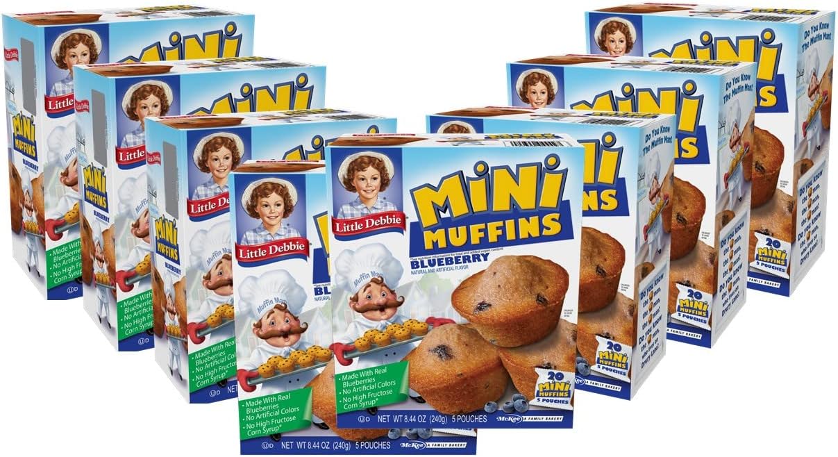 Little Debbie Blueberry Mini Muffins, 401.7 OZ Pouches (8