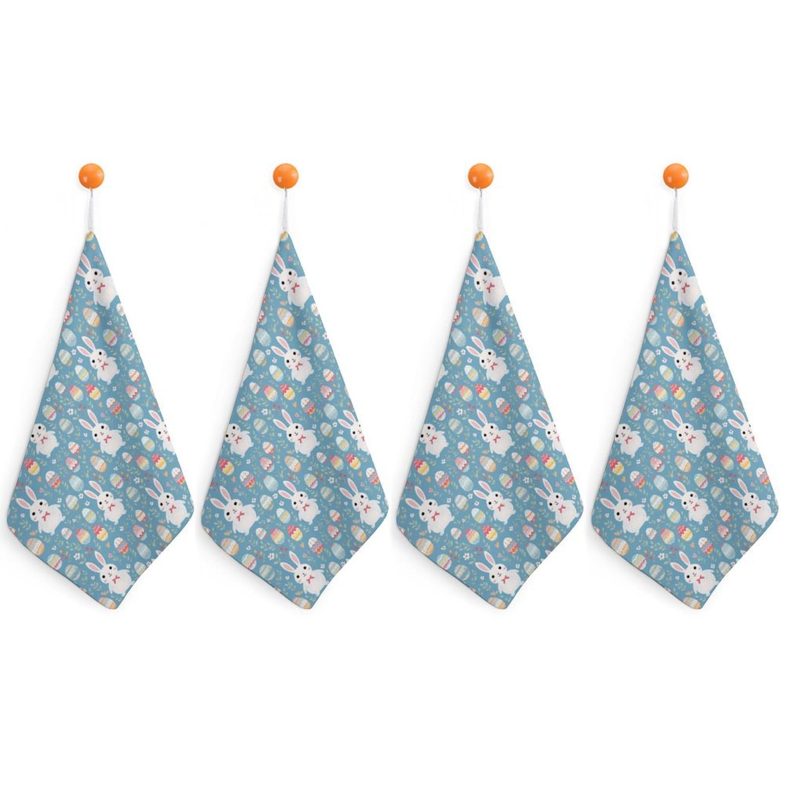 TXFBTRFSA Bunny Rabbits-Easter Eggs Hand Towels with Hanging Loop Kitchen Towel Handkerchiefs Cleaning Cloths