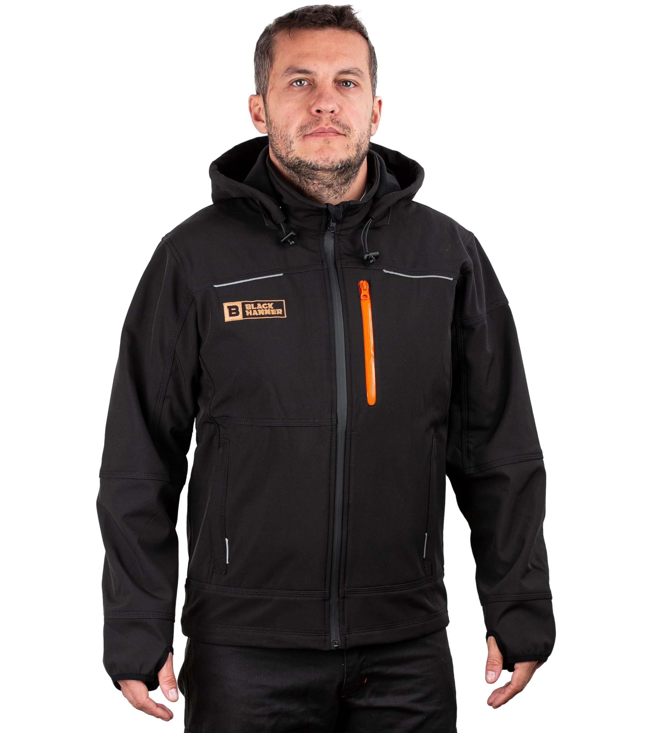 Black Hammer Soft Shell Work Jacket for Men Workwear Ideal for Traders and Tough Jobs