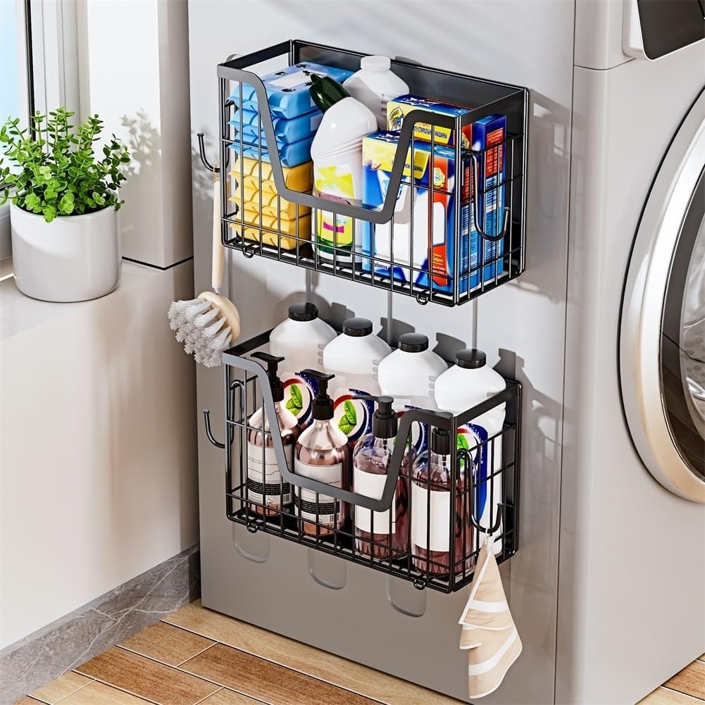 Kühlschrank Organizer Magnetisch Ausziehbar – Metall Schublade für Gemüse Obst Eier – Platzsparende Aufbewahrungsbox Küchenschrank 31,5cm