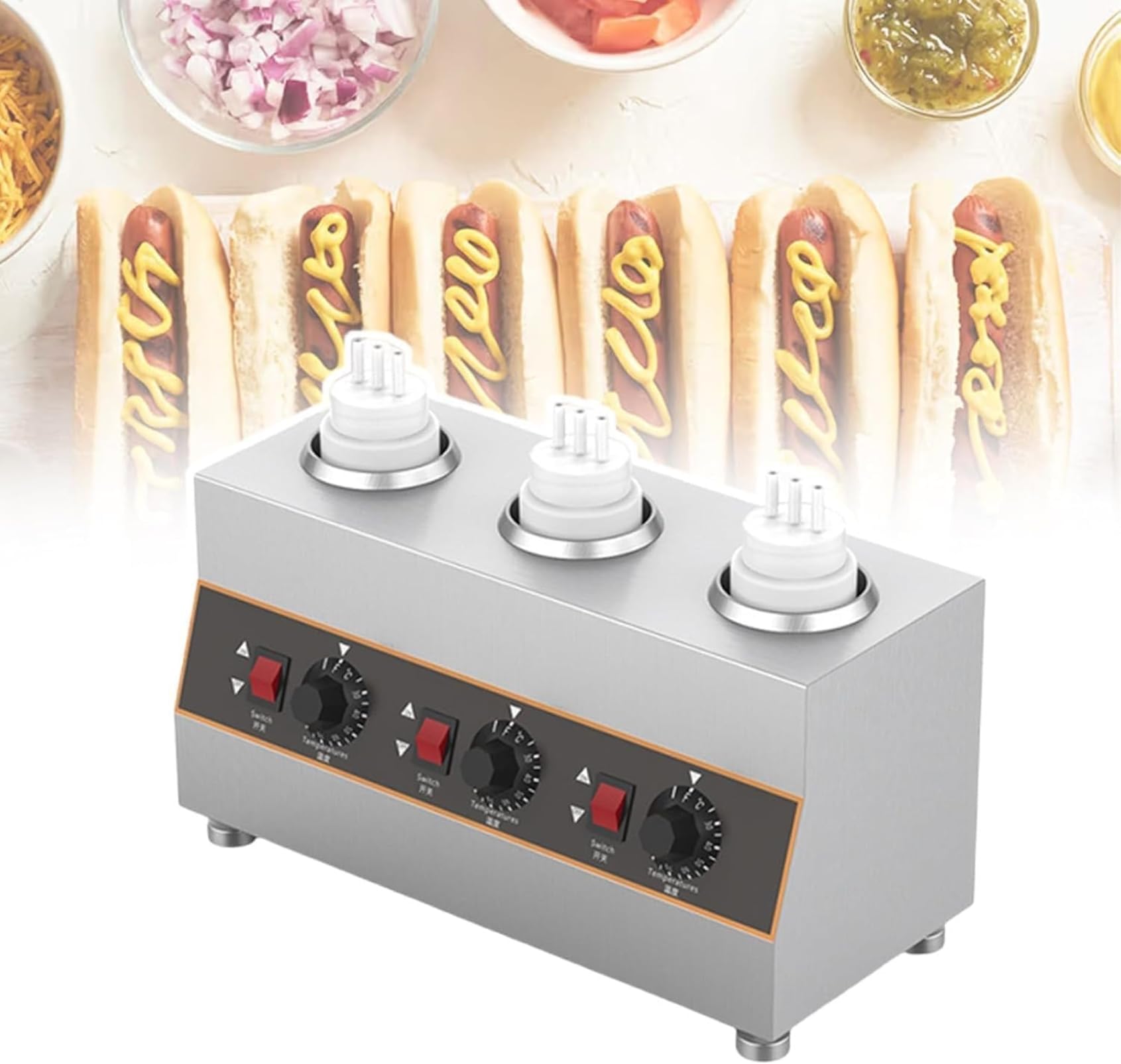 Máquina de fusión de chocolate eléctrica con termostato de 30-85 °C para restaurante