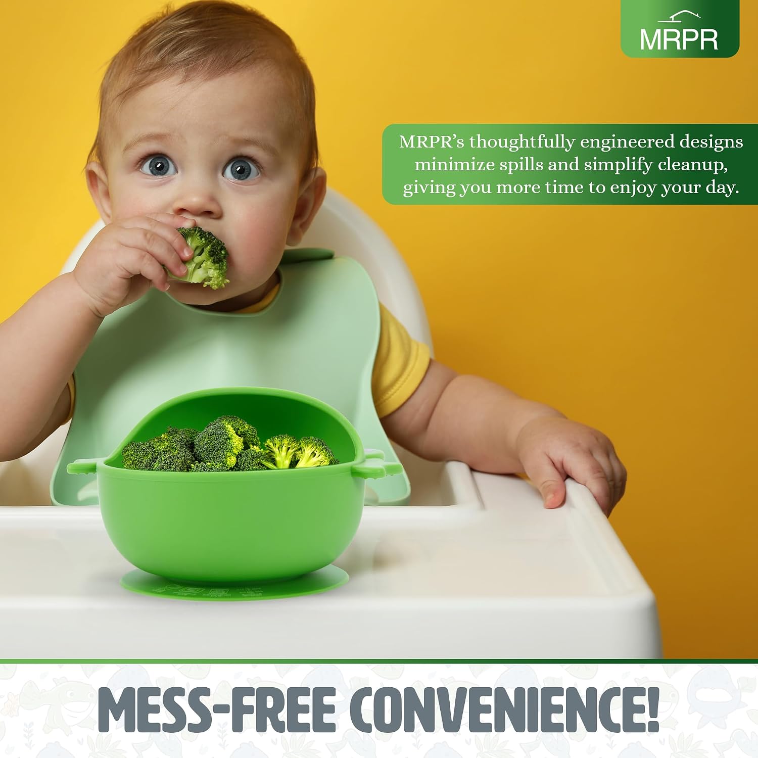 MRPR Hop & Snack Silicone Frog Bowl – Silicone Suction Bowl for Toddlers – BPA-Free, Microwave & Dishwasher Safe – Spill-Resistant, Travel-Friendly