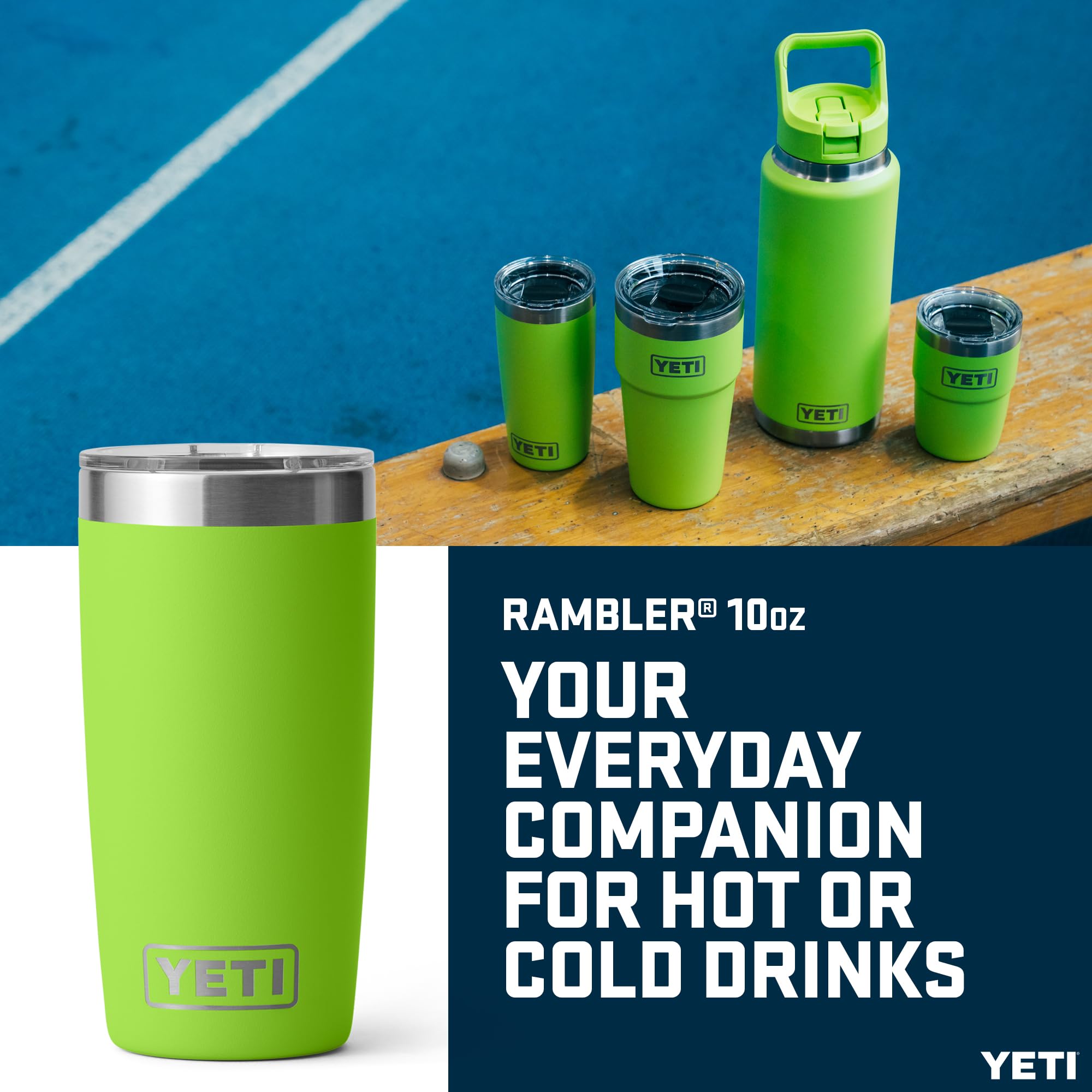 YETI Rambler Venom - Bicchiere termico in acciaio inox, con coperchio MagSlider rimovibile, 295 ml