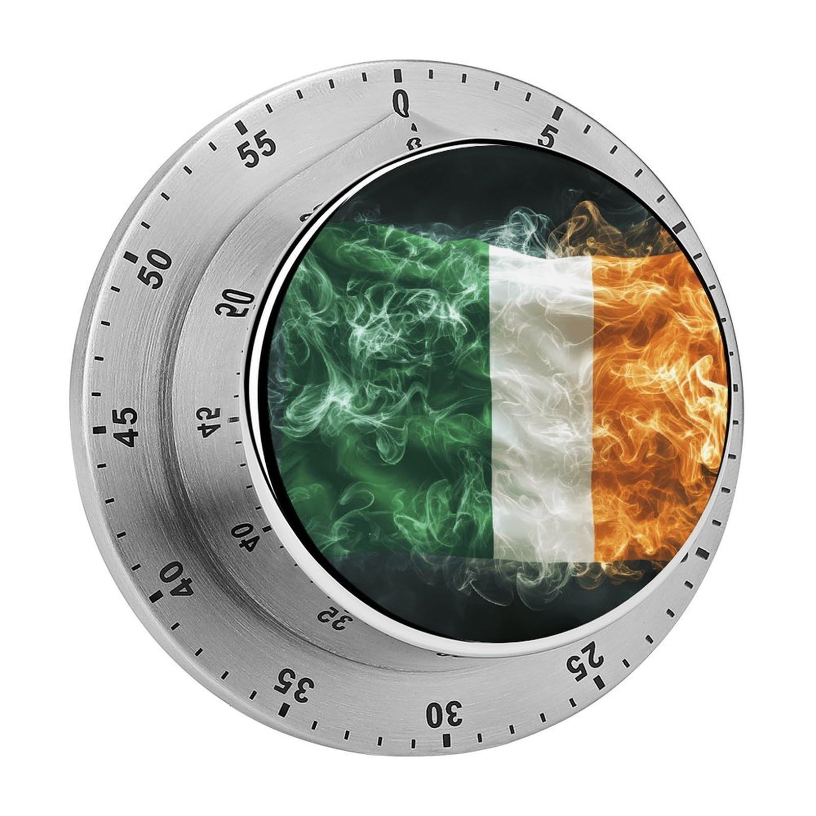 Ireland Irish Flag Funny Timer 60 Minute Countdown Timer Mechanical Time Management Tool for Kitchen Work