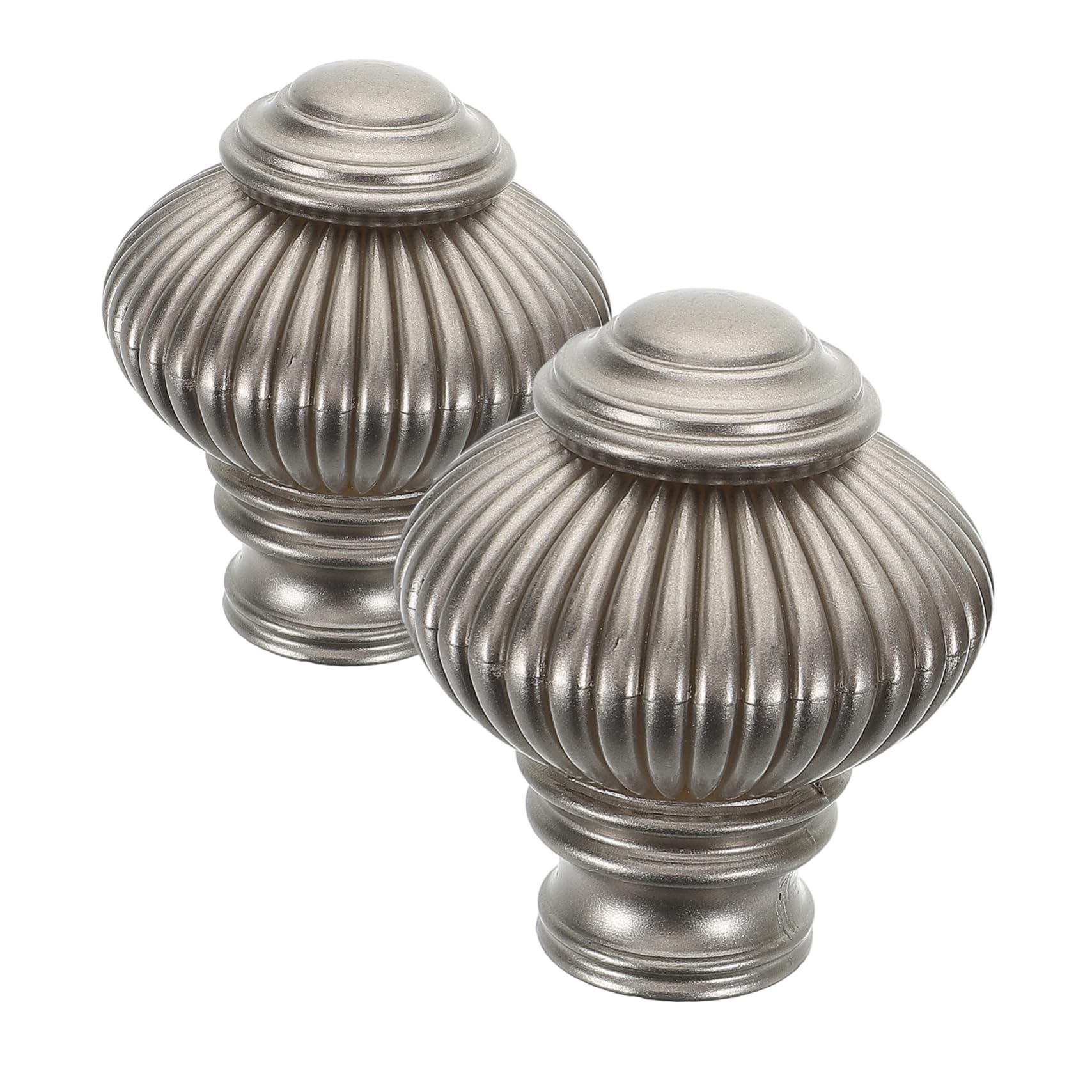 VALICLUD 2pcs Decorative Curtain Rod End Caps Finials Drapery Rod Replacement Plugs for Preventing Slippage Window Decor Easy to Install and Remove