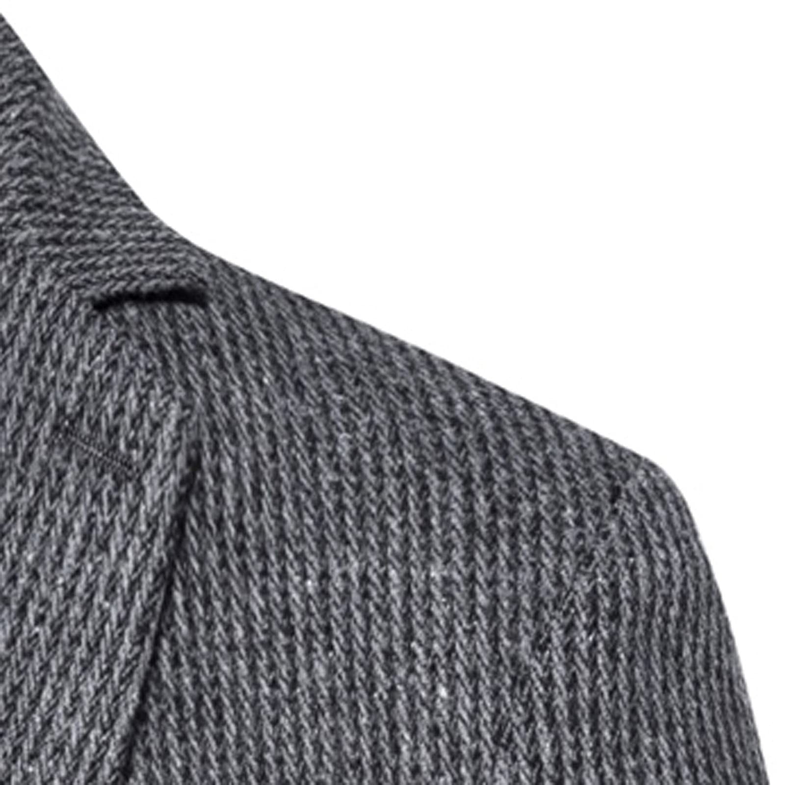 Blazer Slim Fit Tweed Giacca sportiva da uomo, elegante giacca da lavoro invernale per il tempo libero, con risvolto smoking