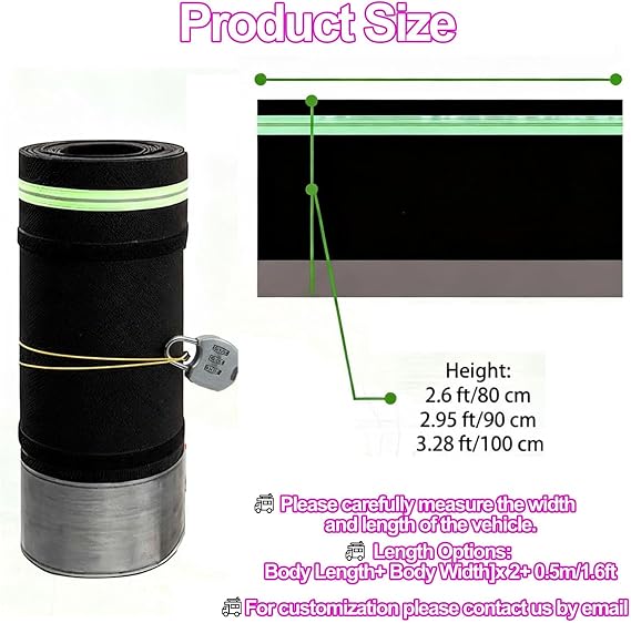 RV Skirting for Winter No-Drill Installation, Camper Insulated Skirt with Reflective Strip And Steel Mesh, Camper Skirting for Travel Trailer 5th Wheel(Hight 2.6ft,131ft/40m Length)