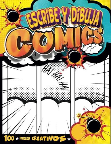 Aprender A Dibujar Cómics Para Niños Libro de Dibujo Cómico Complete Los Cómics Tableros Creativos (Spanish Edition)