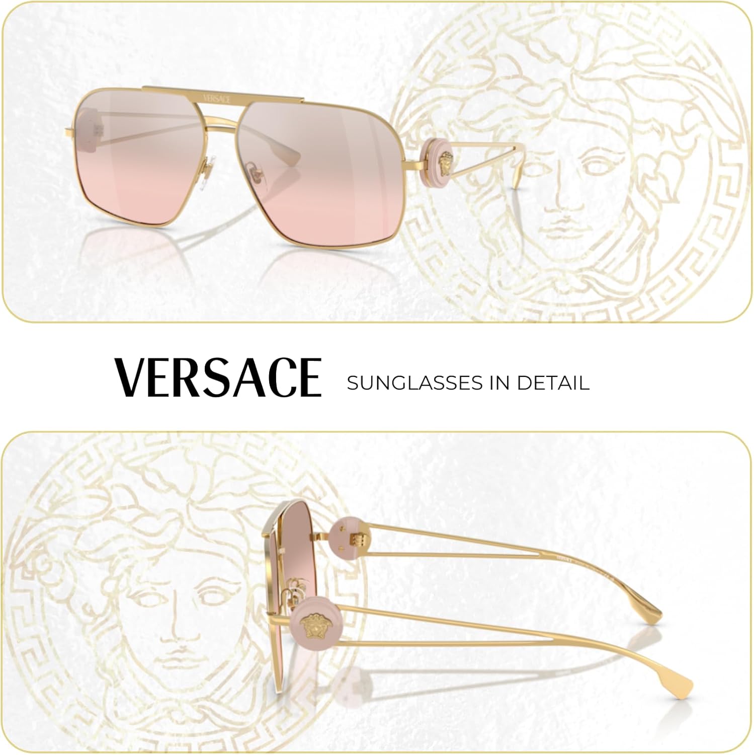 Versace VE2269 62MM Aviator Sunglasses For Men +BUNDLE with ACCESSORY EYEWEAR KIT - Image 5