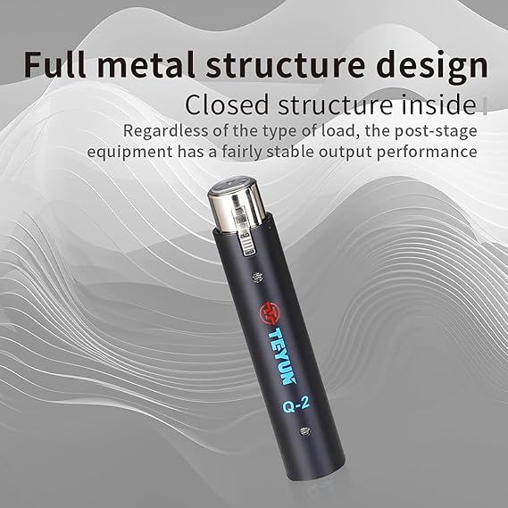 TEYUN Microphone Preamp with 28dB Gain, Active in-Line Compact Dynamic Microphone Booster with Preamp, Mic Booster Preamplifier, Active Booster for Dynamic and Ribbon Mics (Q2)