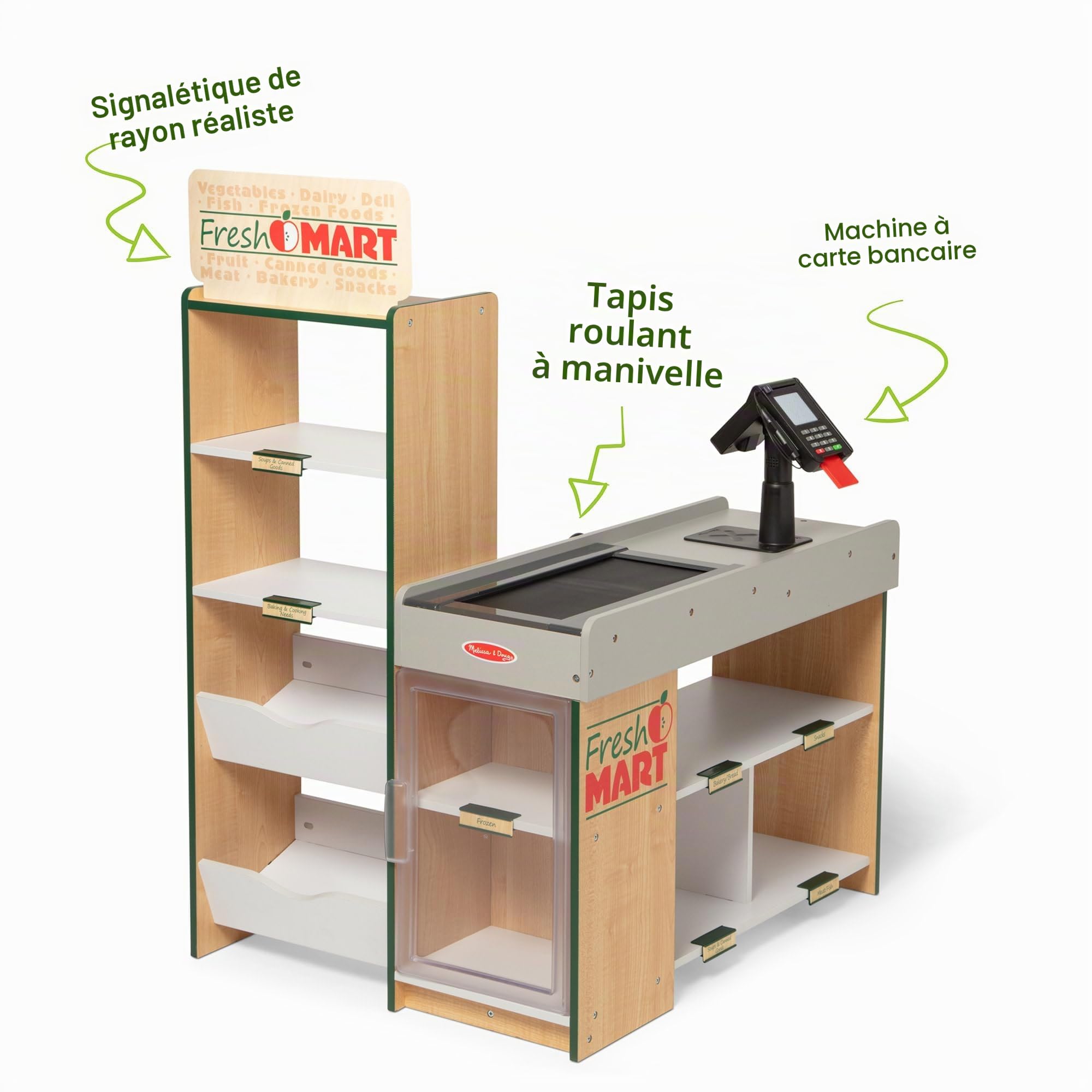 Melissa & Doug - Marchande Caisse Enregistreuse - Jeu Imitation Enfant