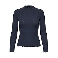 ONLY Maglietta da Donna ONLEMMA L/S High Neck Top Noos Jrs a Maniche Lunghe