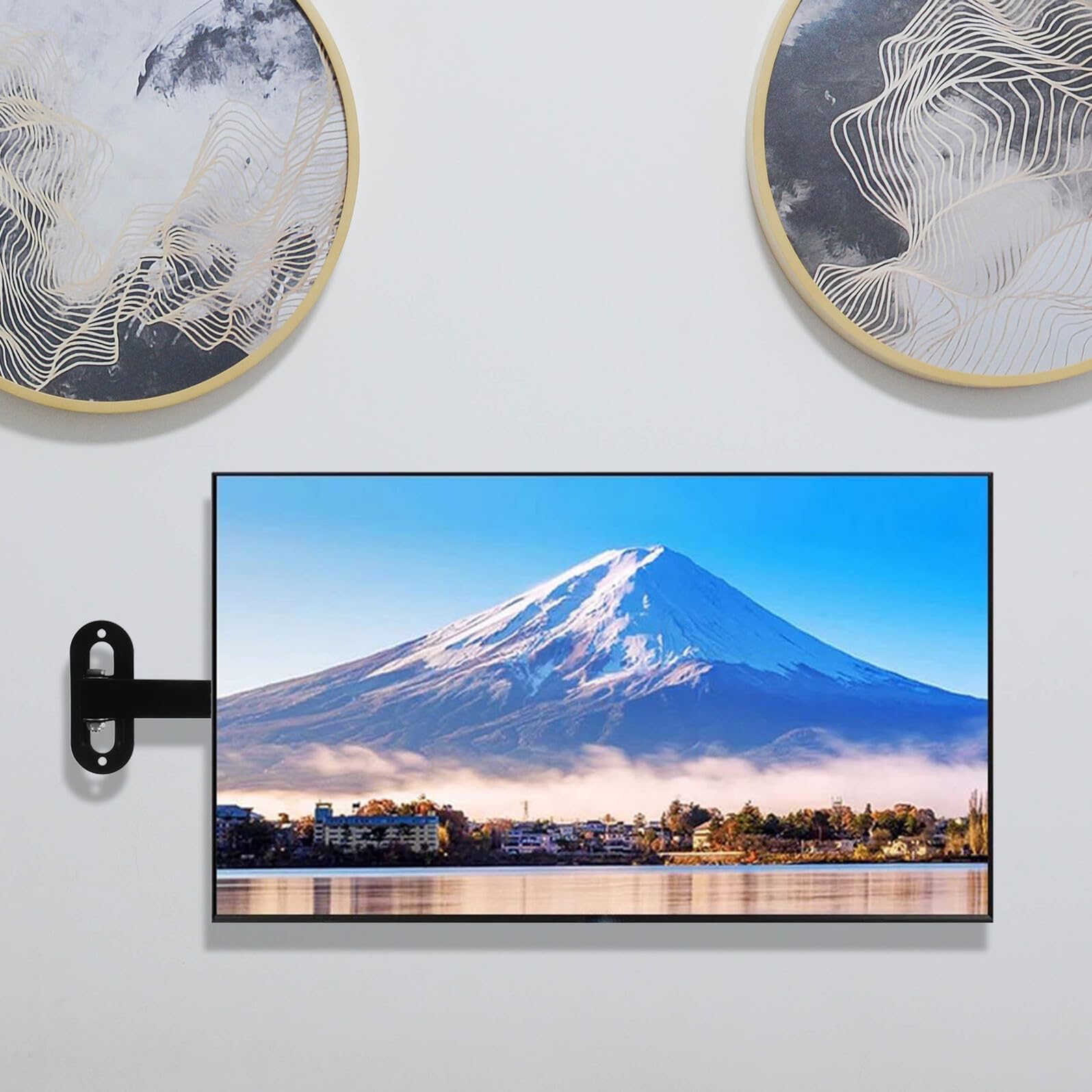 Supporto da Parete per Tv Schermo Piatto Supporto Fisso per Monitor per Computer Inclinazione Regolabile Resistente in Compatibile Schermi