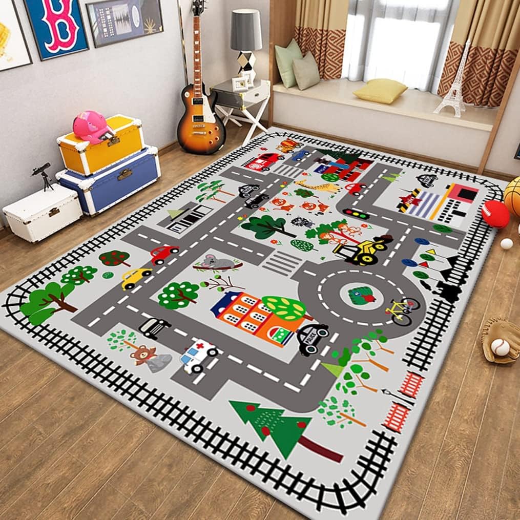 子供ゲームパッド 遊びマット 道路交通 カーペット プレイマット 楽天カード分割 線路 おもちゃ 子供部屋 ベット用 吸水 防音 A 0 ベビー ゲーム 防カビ 滑り止め付き 床暖房対応 寝室 300cm 防臭