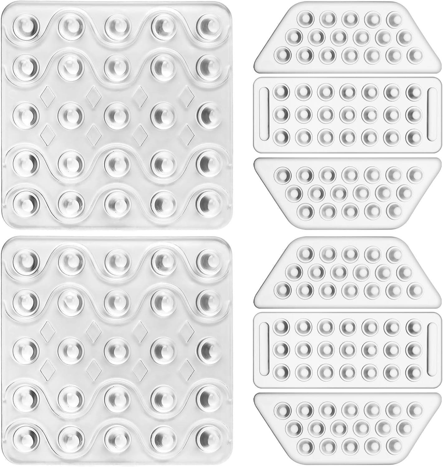 WILLBOND 4 Sets Snowboard Stomp Pads, 3D Clear Antiskid Grip Pad Non-Slip Mat for Snowboarding Winter Snow Board Accessories, Enhanced Friction and Grip
