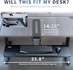 VIVO ajustable 34 x 10 carte-clé et plate-forme de souris d'ordinateur de inch, tiroir ergonomique sous table, plateau sous bureau, noir, MOUNT-KB36B