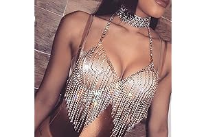 Rhinestone Tassel Body Chain for Summer and Nightclub