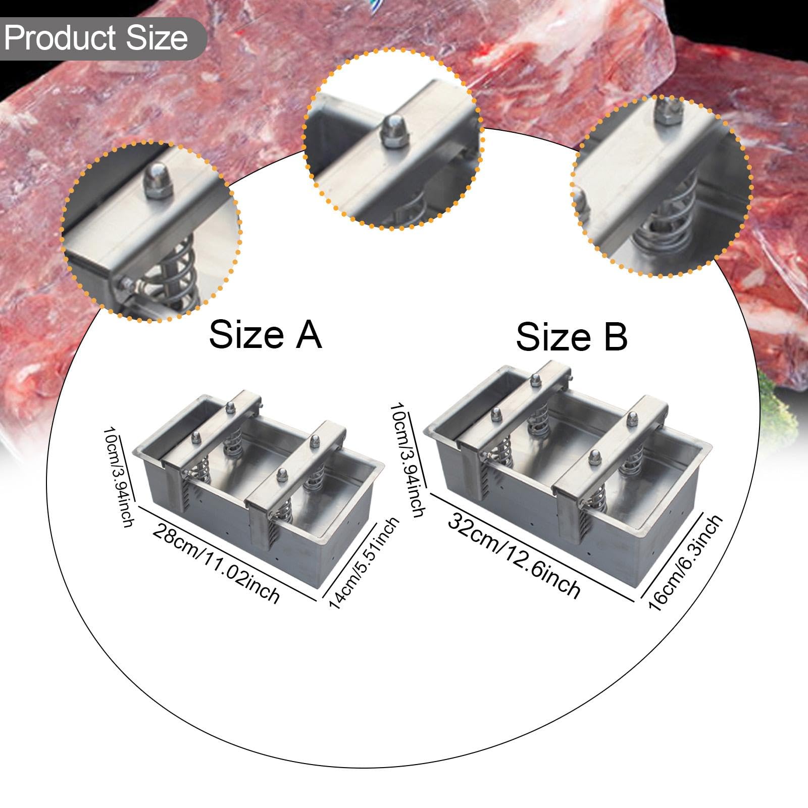 Yajuyi Pressa per Carne in Acciaio Inossidabile, Pressa per Carne Staccabile per Uso Commerciale, Cucina, Casalingo, 3kg