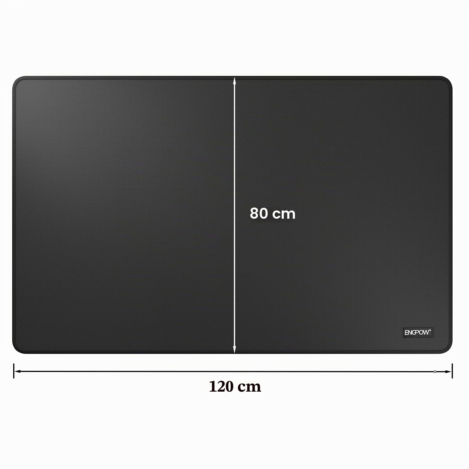 ENGPOW Base ignifuga, 120 x 80 cm, per camini, bracieri e termosifoni | Tappetino per camino, semicircolare, piastra di protezione dalle scintille, area del fornello, tappetino protettivo
