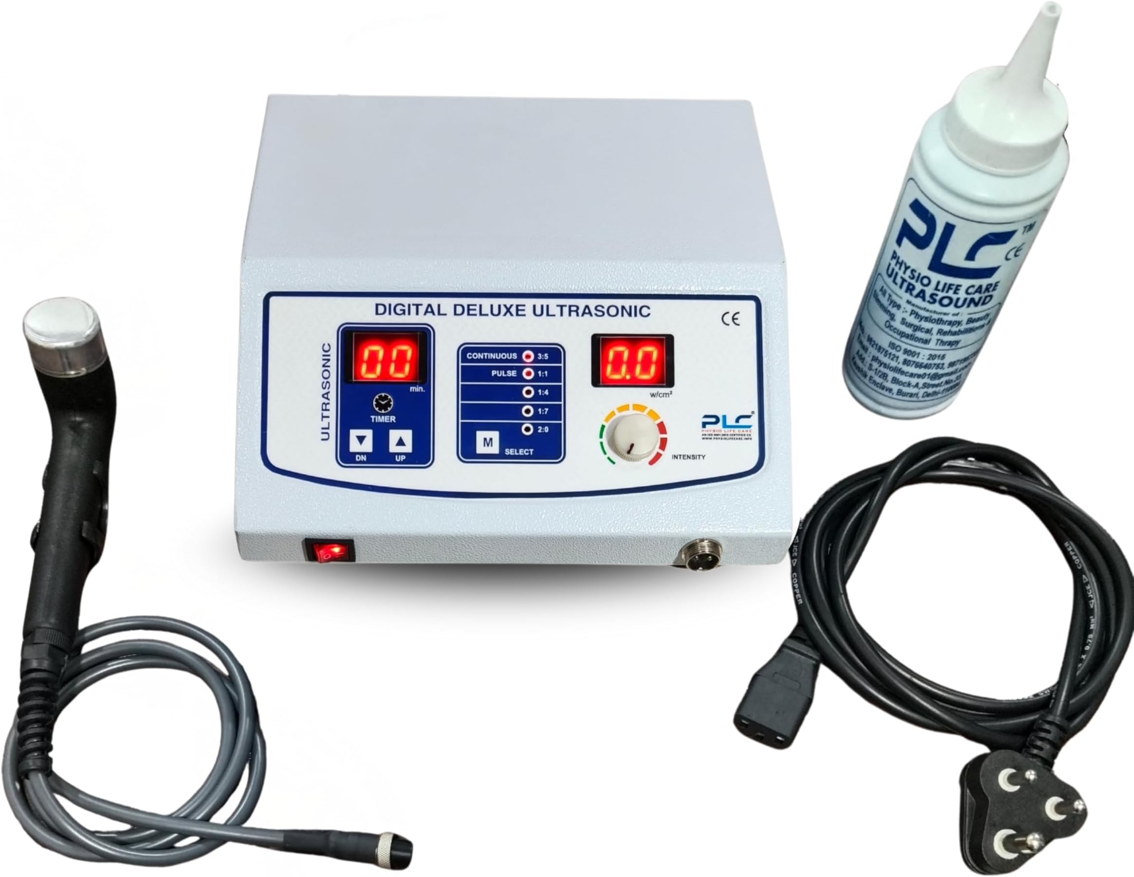 Ultrasound Physiotherapy Machine, 1 MHz Deep Tissue Therapy With Timer, Portable Ultrasound Machine For Pain Relief, Metal Body With 1 Year Warranty