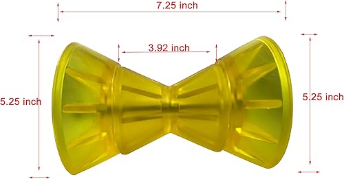 Miniatura 8 de Rodillo de campana de parada de arco de montaje de rodillo de remolque de barco de 3 pulgadas y 4 pulgadas con eje de 12 pulgada Material PVC Color