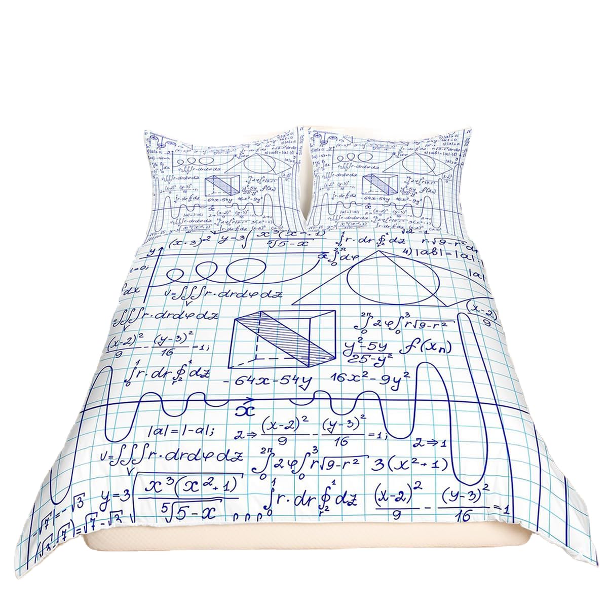Juego de ropa de cama individual con fórmula matemática el regalo ideal de temática ciencia