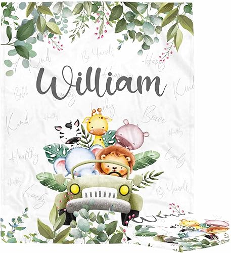 Personalized Baby Blanket for Boys, Custom Baby Blanket Gift with Name Picture Customized Soft Fleece Blankets for Kids Girls Toddler Swaddle disponible en Yaxa Venezuela