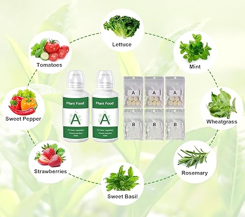 Miniatura 7 de Nutrientes hidropónicos de 27.1 fl oz aptos para jardín interior hidropónico AeroGarden, suministros hidropónicos A&B Plant Foods solución nutritiva
