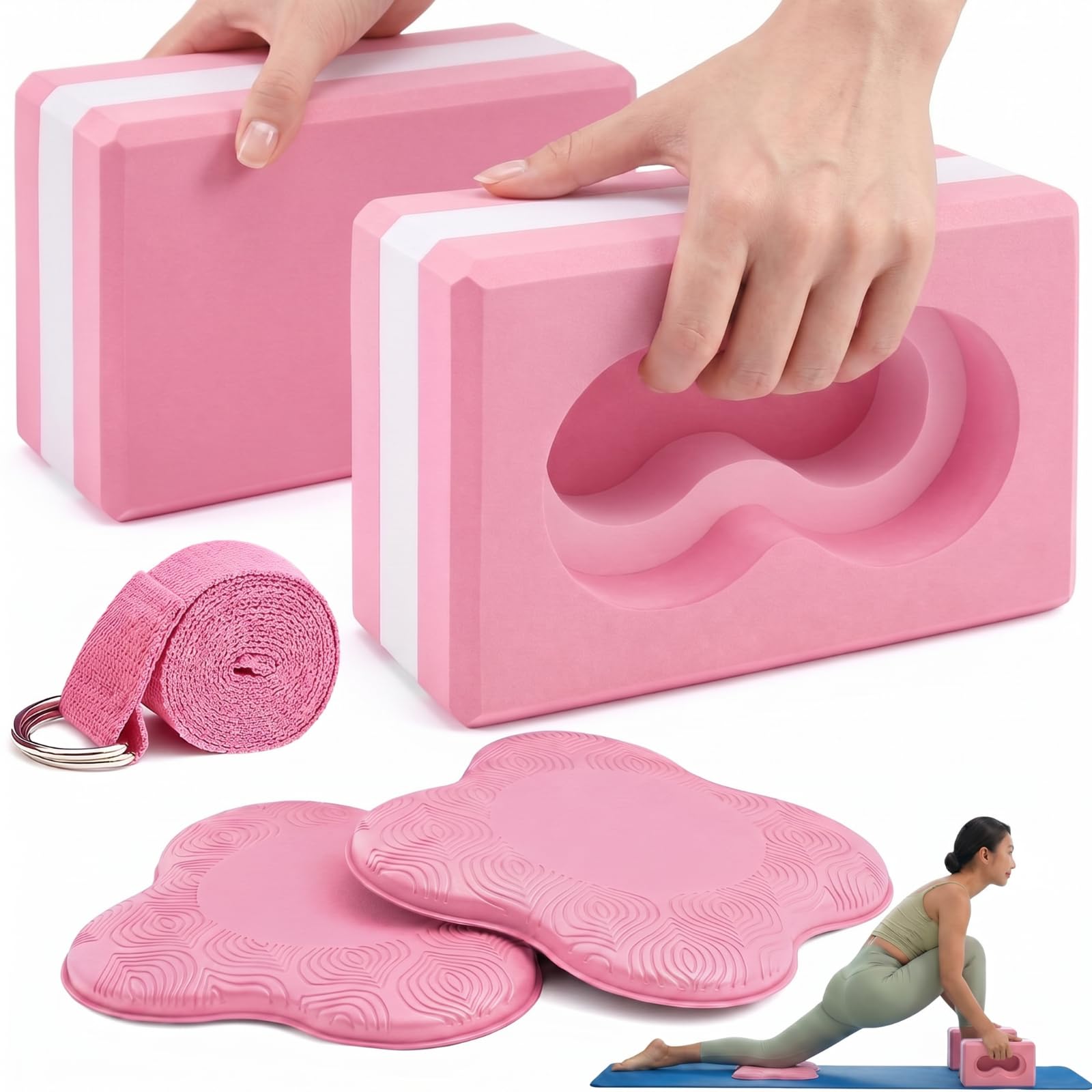 Blocchi da yoga per sollievo dal polso, blocco per yoga con ginocchiere