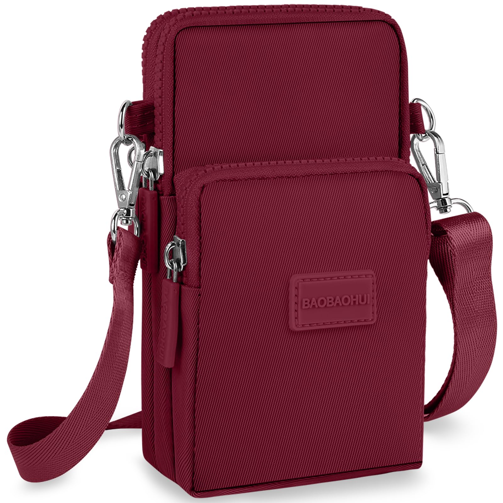 Aucuu Mała damska torba na telefon komórkowy, damska torba na telefon komórkowy z regulowanym paskiem, tkanina Oxford Crossbody Torba do biegania na telefon 7" (z gniazdem słuchawkowym)