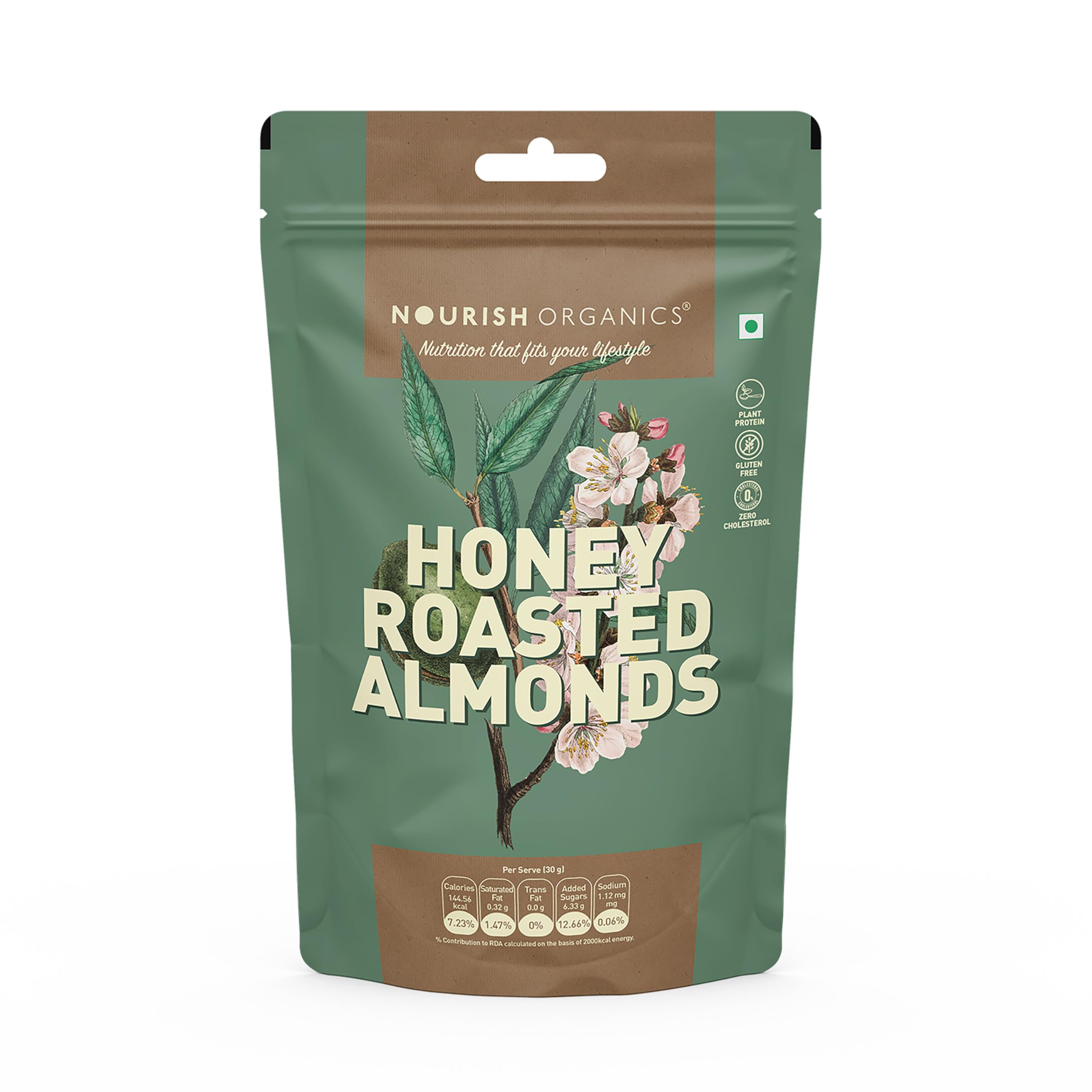 Honey Roasted Almonds 100gm Pack of 1 Sweet and Nutty Snack| Healthy and Nutrient Rich | No Refined Sugar | Clean Label