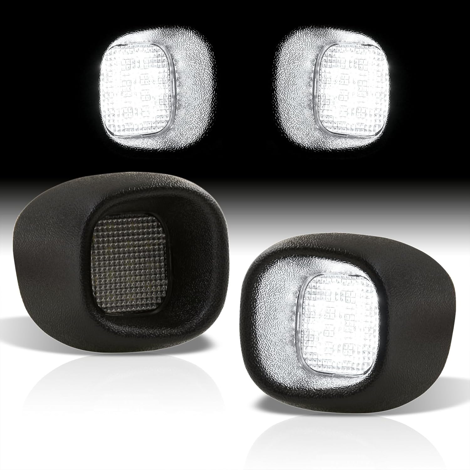 AJP Distributors White SMD LED License Plate Lights Rear Bumper Tag Lamps Assembly Pair Compatible/Replacement For Blazer Jimmy Bravada S10 Sonoma Pickup Truck 1998 1999 2000 2001 2002 2003 2004 2005