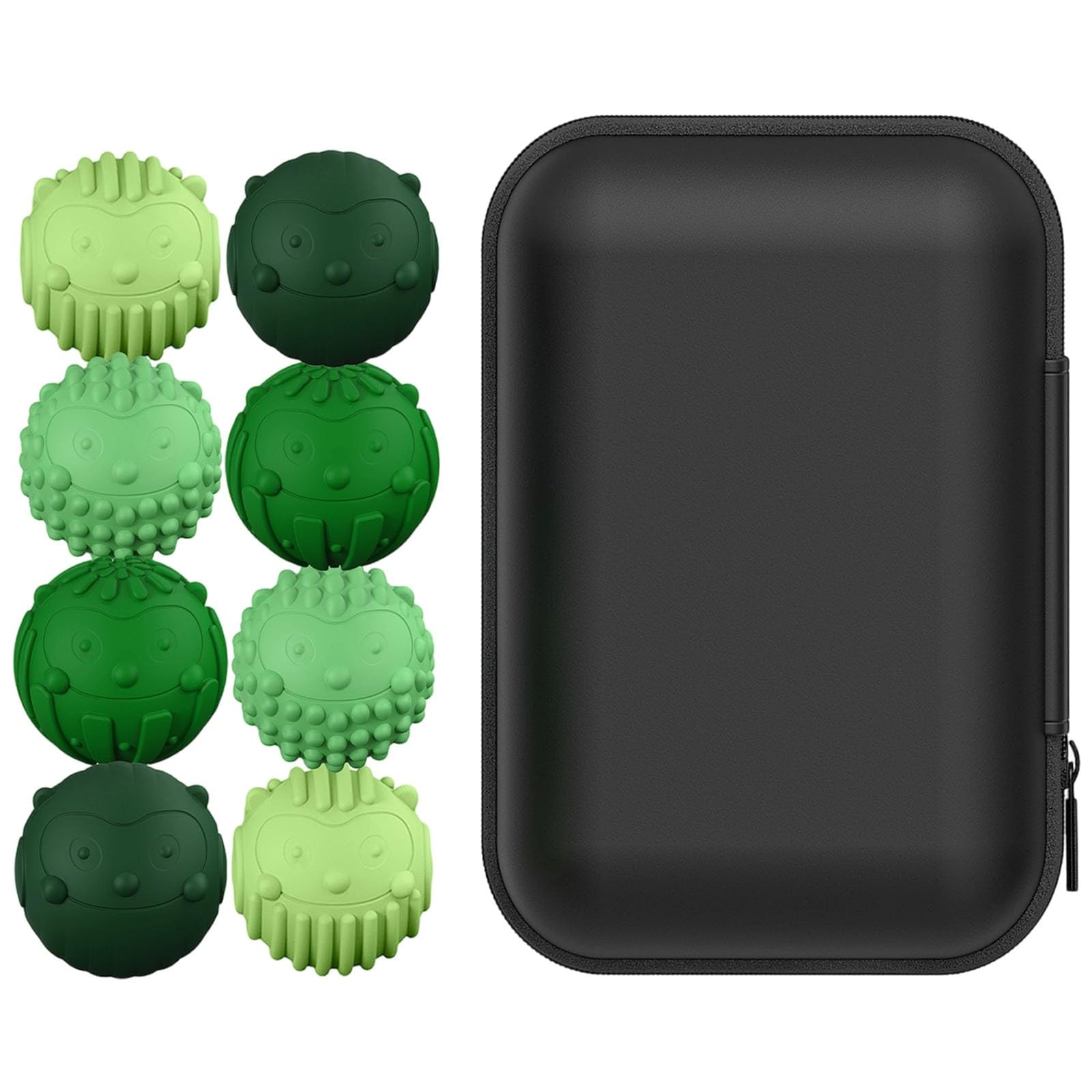 HMifjUM Magnetic Balls Fidget Toys for Adults & Teens - Textured Silicone Stress Relief Toy for for Fingers Hands, Silicone Textures Gadgets Office Desk Toy,Travel Toy (8PC,Green)