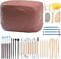 Vista 10 de ReArt Arcilla Natural de Secado al Aire, Arcilla para Cerámica, Arcilla de Modelado Multiusos 20lbs para Esculpir (Terracota)