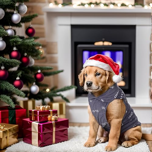 Miniatura 6 de Rbenxia Suéteres de perro a cuadros de búfalo de 4 piezas con anillo para correa, chaleco de forro polar suave, chaqueta cálida para perro, ropa de