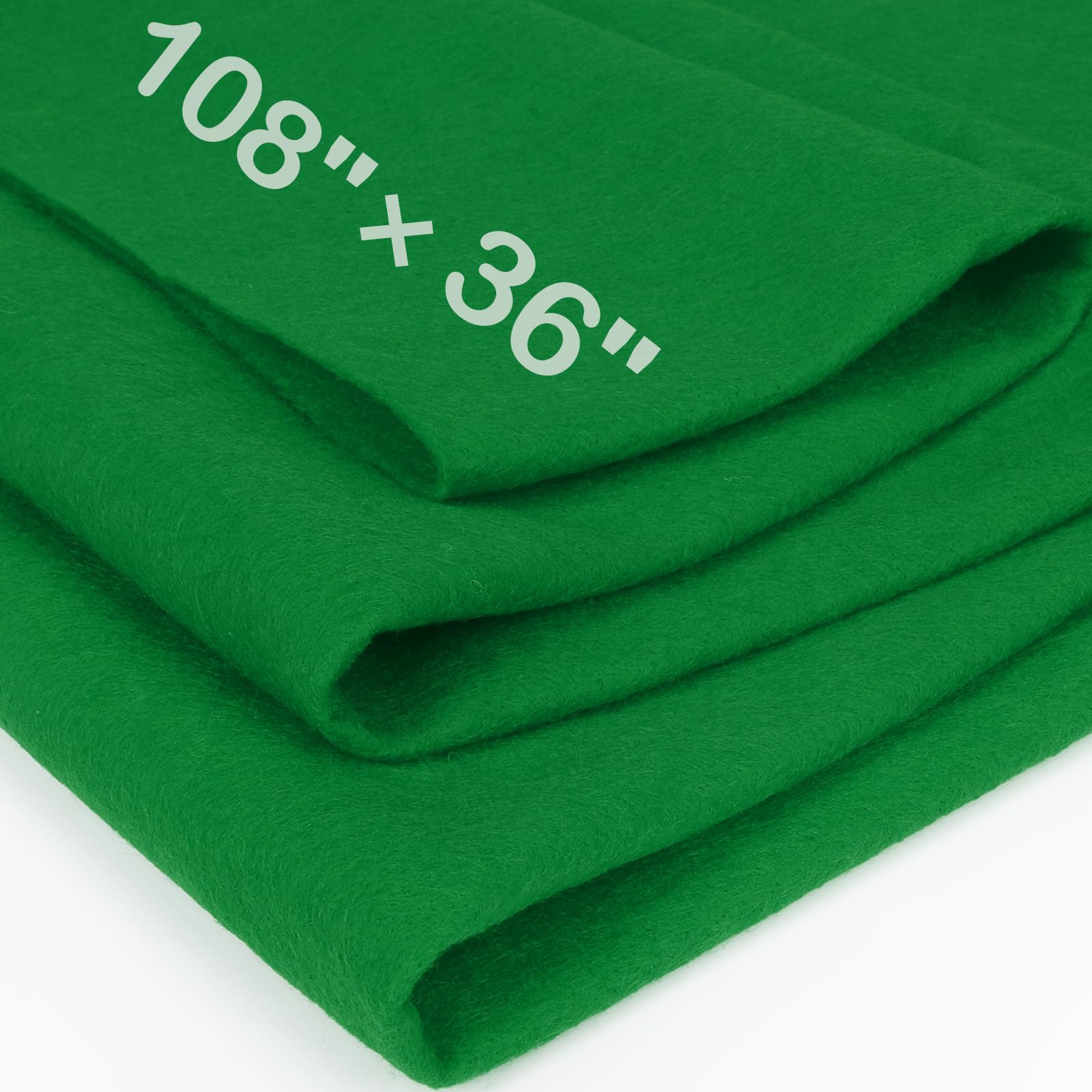 XSEINO Moss Green Large Felt Fabric 108" X 36 "(3 Square Yards), 1.4 mm Thick Soft Felt Fabric Sheet for Crafts, Green Series Colors Soft Nonwoven Fabric, Fit for Decoration, Sewing, DIY Crafts — view 35