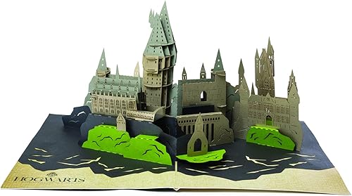 Miniatura 3 de Harry Potter - Tarjeta desplegable del castillo de Hogwarts  Tarjeta desplegable hecha a mano de lujo  para todas las ocasiones, interior en blanco
