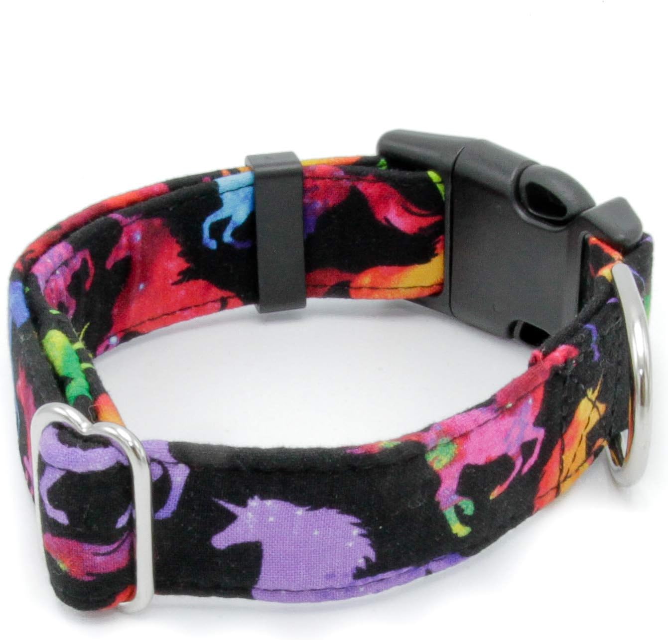 Caninus Collars Unicorn Dog Collar 1" - 2" Widths Buckle & Martingale (Martingale Collar, M - 2" Width)