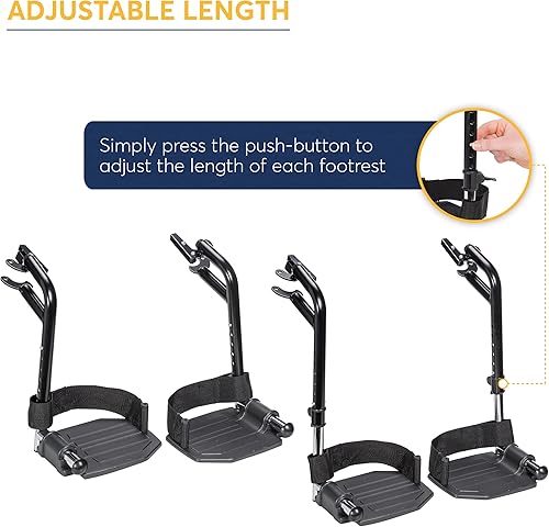 Miniatura 4 de Drive Medical STDSF-TF - Reposapiés Swing Away, color negro