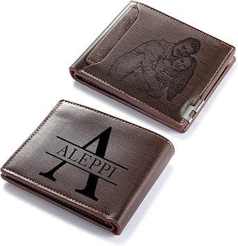 Custom Wallets for Men Personalized Gifts for Men Dad Boyfriend Personalized Wallets for Men Engraved Photo Leather Wallets Style 5