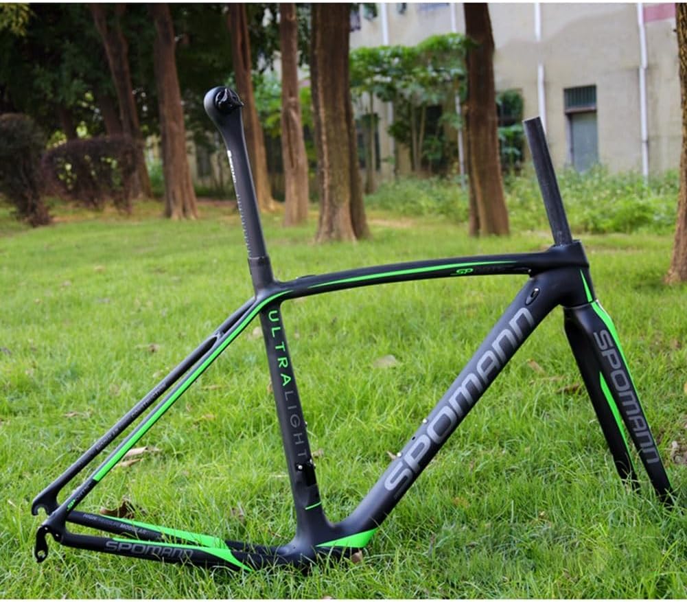 TUJISEK 700C Road Bikes Frame Carbon Fibre Frameset with Fork 47/50/52/54/56CM Frame C Brake QR 130MM Semi Internal Routing Ultra Light 750g