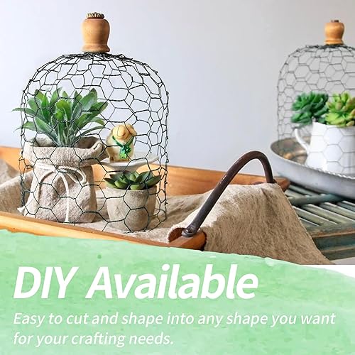 Miniatura 7 de Alambre de pollo de 13.7 pulgadas x 236 pulgadas, malla galvanizada hexagonal para valla de jardín para cercas de conejo y pollo (revestimiento de