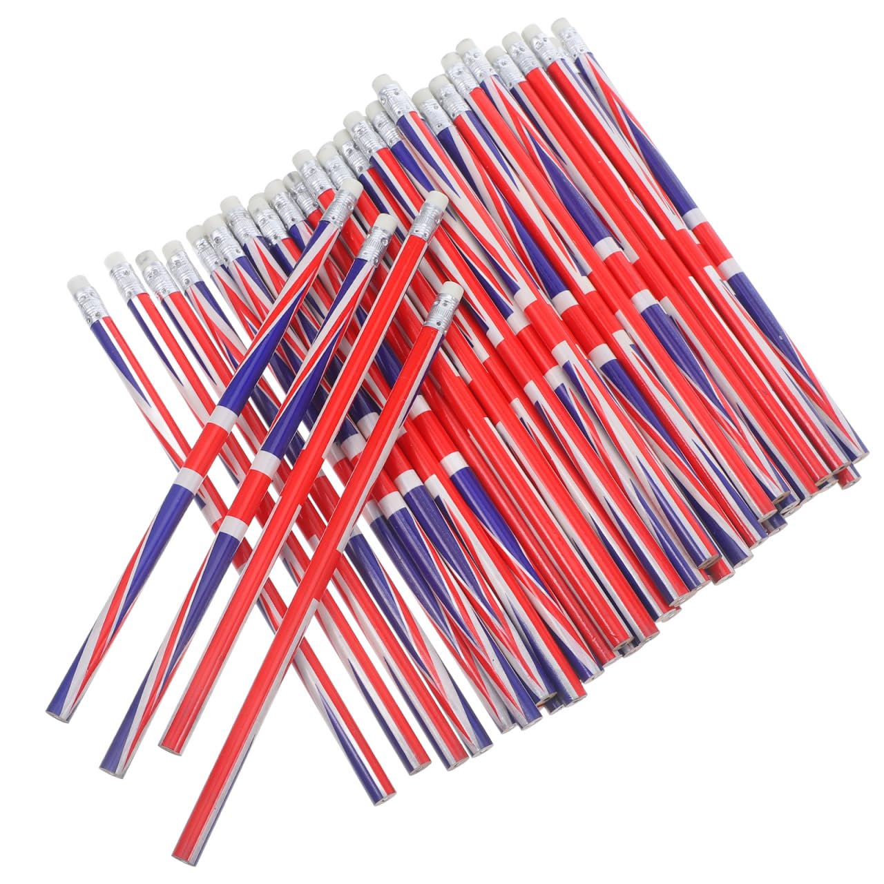 Tofficu Lot De 60 Crayons En Bois Avec Motif Drapeau Anglais Union Jack Pour Écriture Et Dessin Crayons De Couleur Légers Compacts Fournitures De Bureau Et École