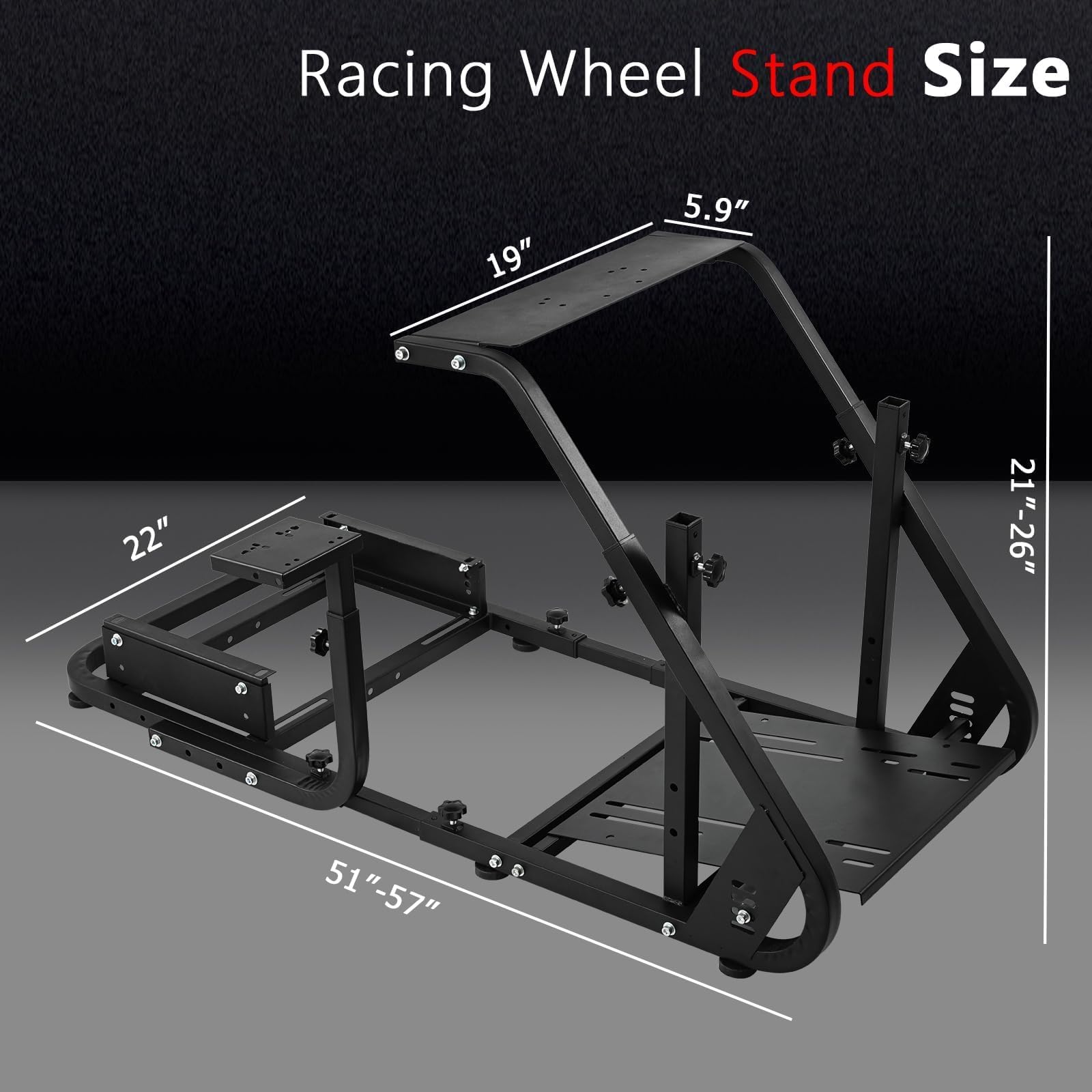Hottoby G29 Simulador de conducción Cabina Soporte de rueda de carreras para Logitech G25 G27 G920 Gaming Fame Racing Wheel Shifter Pedales de asiento no incluido