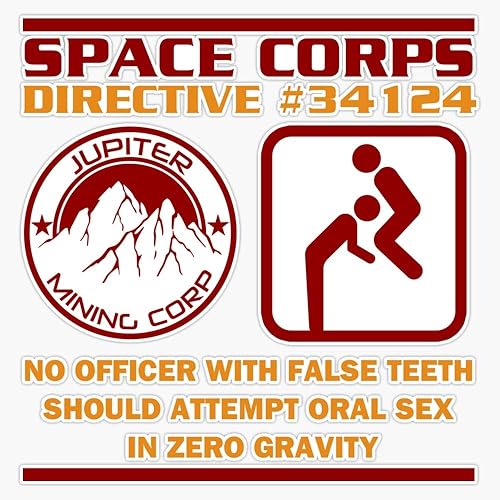 Jmc Space Corps Directive #34124 - Adhesivo adhesivo de vinilo impermeable para ventana de 5 pulgadas