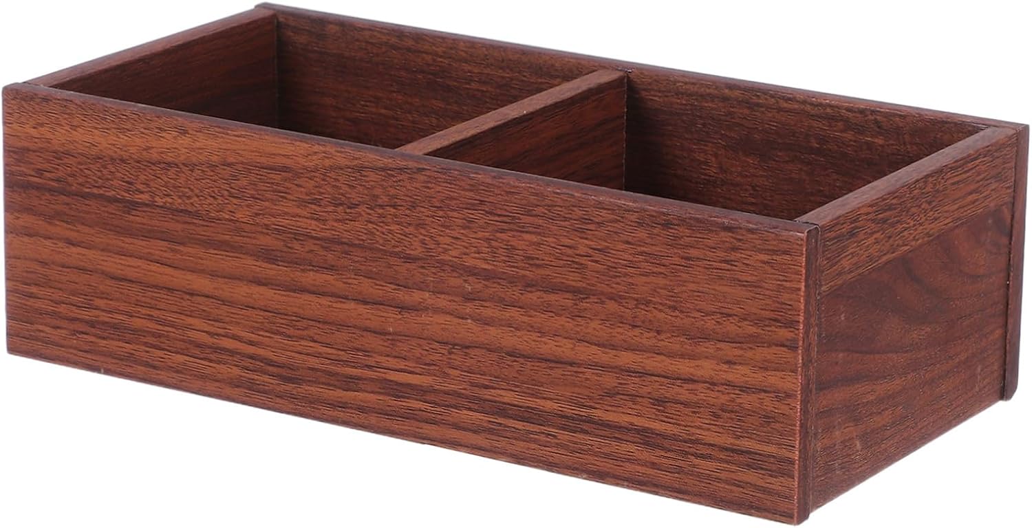 Wood Tea Bag Organizer Box for Sugar Packets and Coffee Countertop