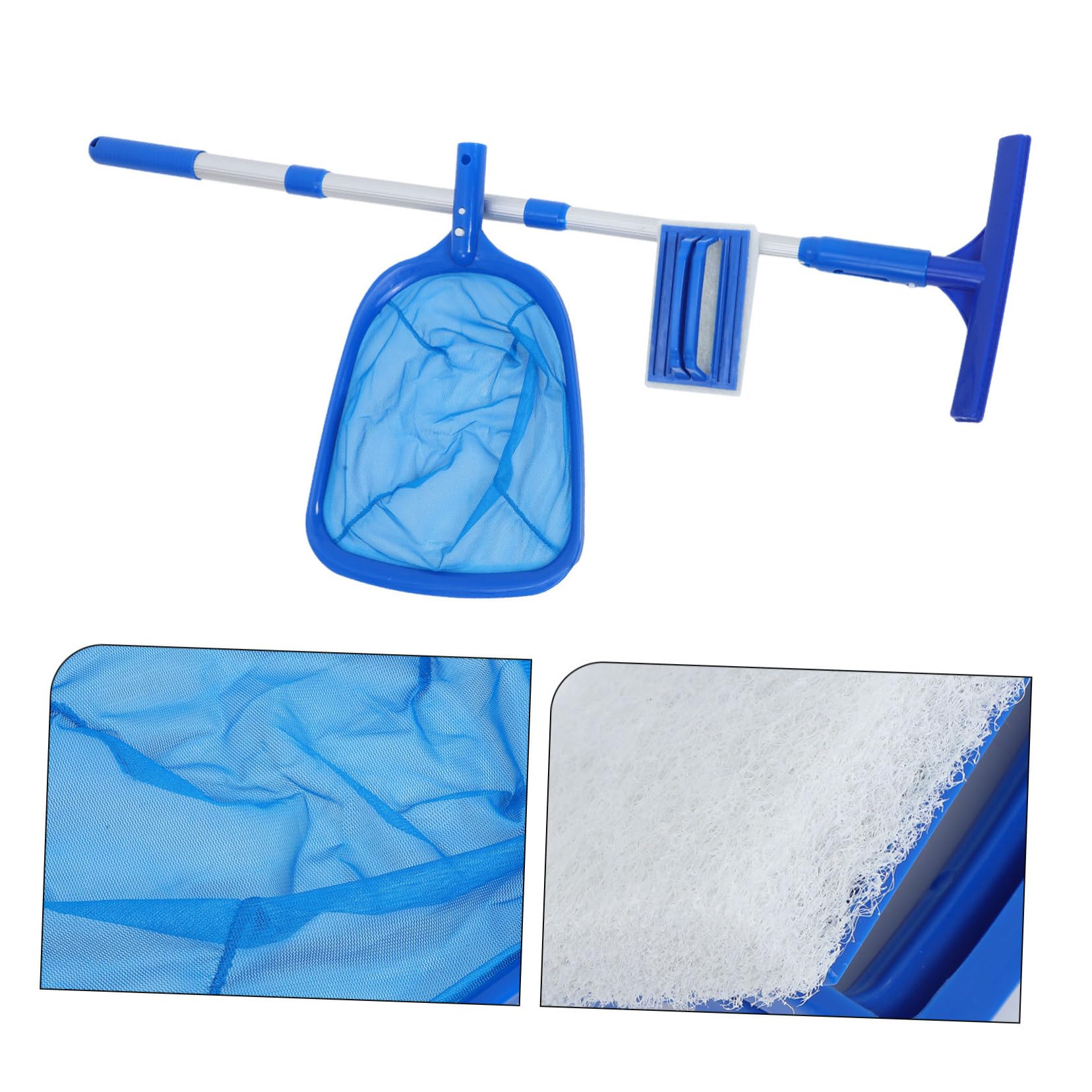 ifundom Reinigungsset Umfassenden Reinigung Bodensauger Pool mit Schwimmbad Skimmer Aluminiumlegierung Blauem Pp Effektive Bodensauger zur und Öffentliche Pools und Poolböden